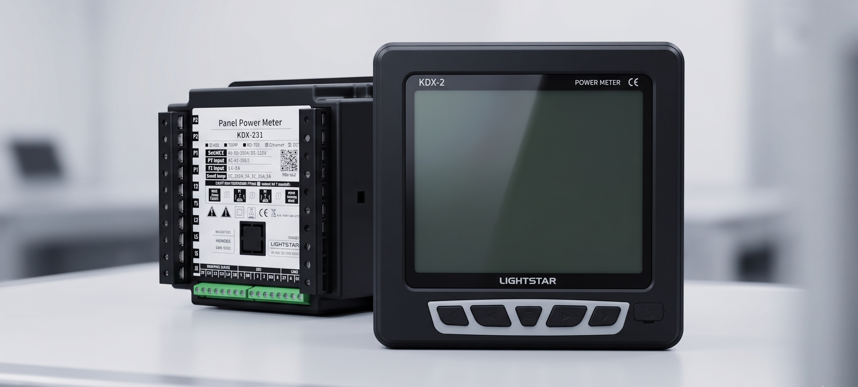 KDX-231 판넬 전력계와 KDX-2 디지털 전력계 제품 사진